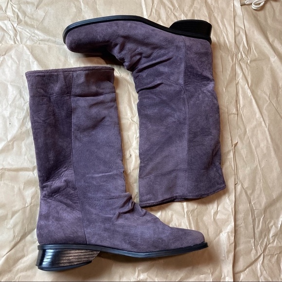 Markron Simon sz 8 purple suede tall boots - Picture 9 of 15